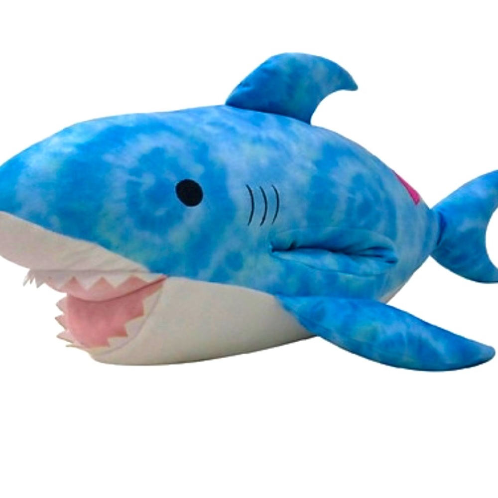 READ DESCRIPTION~
SQUISHMALLOWS SANTOS THE SHARK Valentine’s Squad 22+.” NEW